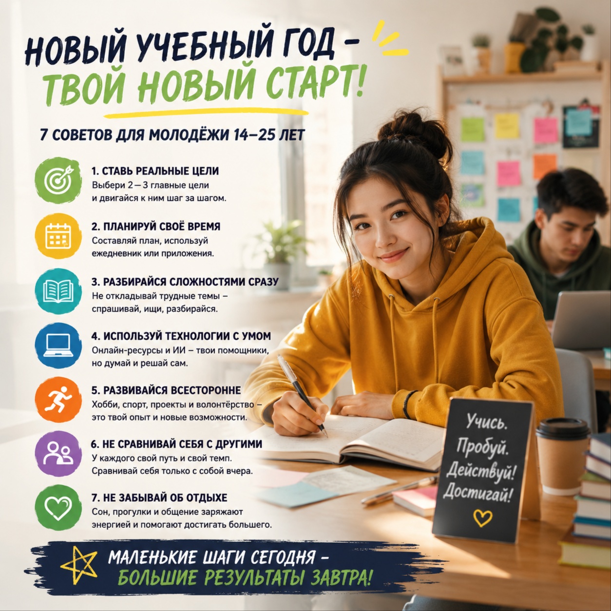 Жаңа оқу жылын сәтті бастаудың 7 жолы: жастарға пайдалы кеңестер